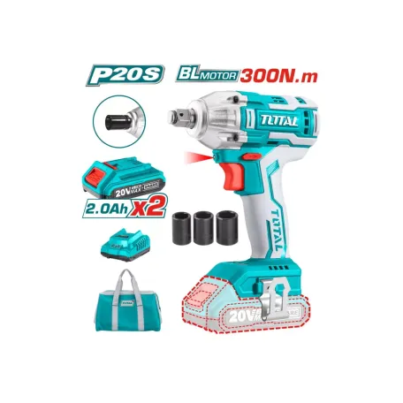 Հարվածային մանեկադարձիչ մարտկոցային TOTAL TIWLI2001 20Վ 300Նմ