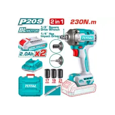 Հարվածային պտուտակադարձիչ-մանեկադարձիչ մարտկոցային TOTAL TIWLI20236 20Վ 230Նմ