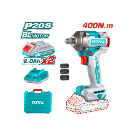 Հարվածային մանեկադարձիչ մարտկոցային TOTAL TIWLI2040 20Վ 400Նմ