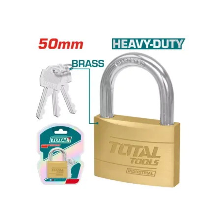 Կախովի կողպեք գերամուր արույրե 3 բանալի 50մմ TOTAL TLK32502