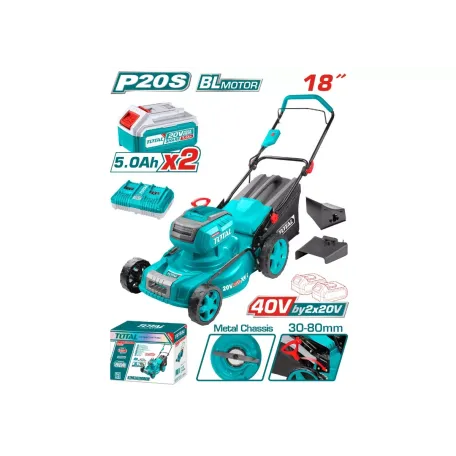 Խոտհնձիչ մարտկոցային 20Վ 30-80մմ (2 մարտկոցով, լիցքավորիչով) TOTAL TLMLI20186 Խոտհնձիչ մարտկոցային 20Վ 30-80մմ (2 մարտկոցով, լիցքավորիչով) TOTAL TLMLI20186