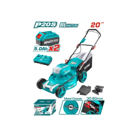 Խոտհնձիչ մարտկոցային 40Վ (2x20Վ) 510մմ (2 մարտկոցով, լիցքավորիչով) TOTAL TLMLI20202 Խոտհնձիչ մարտկոցային 40Վ (2x20Վ) 510մմ (2 մարտկոցով, լիցքավորիչով) TOTAL TLMLI20202