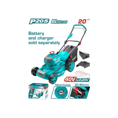 Խոտհնձիչ մարտկոցային 40Վ (2x20Վ) 510մմ TOTAL TLMLI4020