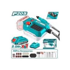 Գրավեր մարտկոցային TOTAL TMGLI20011 20Վ (40 աքսեսուար)