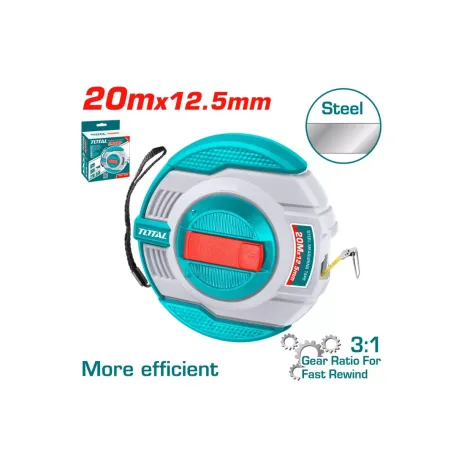 Մետր մետաղյա ժապավենով 20մ TOTAL TMT11206