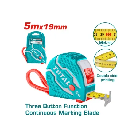 Չափիչ ժապավեն 5մx19մմ TOTAL TMT126051M Չափիչ ժապավեն 5մx19մմ TOTAL TMT126051M