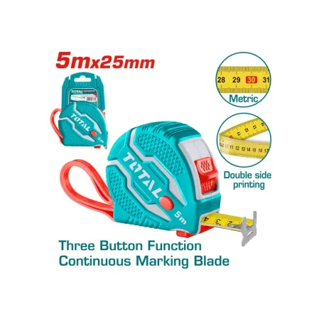 Չափիչ ժապավեն 5մx25մմ TOTAL TMT126052M