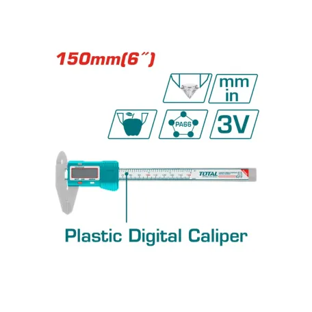 Պլաստիկ թվային ձողակարկին 0-150մմ TOTAL TMT331501