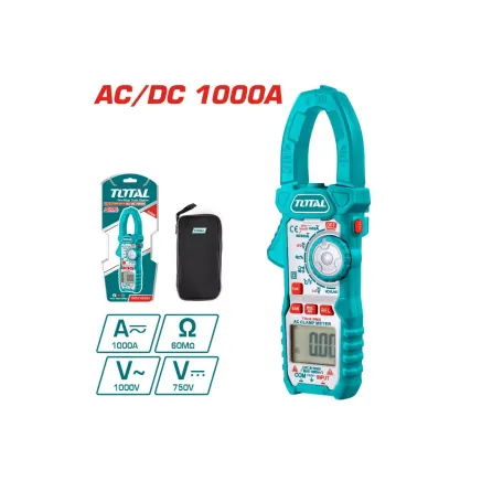 Թվային ամպերոմետր կլեշ փոխ./հաստատուն TOTAL TMT4100051 Թվային ամպերոմետր կլեշ փոխ./հաստատուն TOTAL TMT4100051