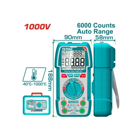 Թվային մուլտիմետր 1000Վ TOTAL TMT5310004