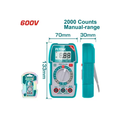 Թվային մուլտիմետր 600Վ TOTAL TMT5360011