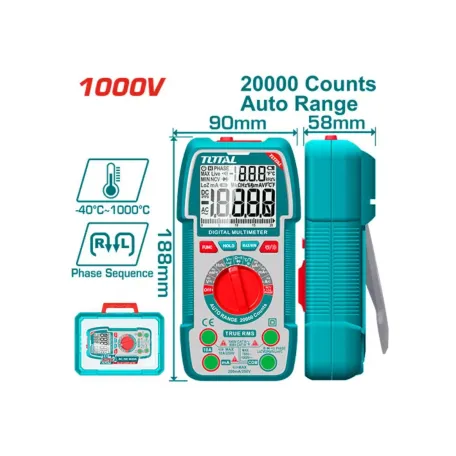 Թվային մուլտիմետր 1000Վ TOTAL TMT5410003