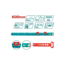 Հարթաչափ քանոն 60սմ TOTAL TMT646003