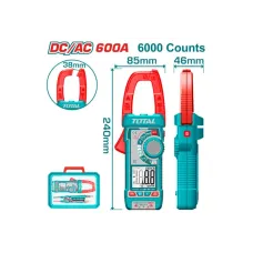 Թվային հոսաքաչափիչ աքցան հաստատուն-փոփոխական հոսանքի 600Ա TOTAL TMT766002