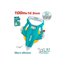 Չափիչ ժապավեն ապակեթելքից 100մ TOTAL TMTF131006