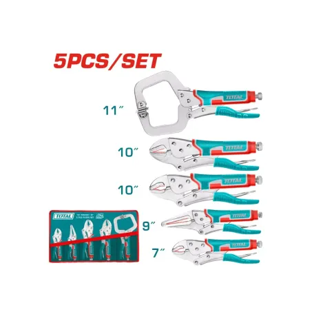 Հարթաշուրթ աքցանների հավաքածու 5 հատ TOTAL TOS23091