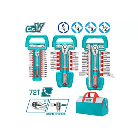 Գլխիկների հավքածու պայուսակով 57 հատ TOTAL TOS23092