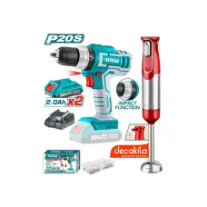 Կոմբո հավաքածու. պտուտակադարձիչ (TIDLI20031) 2 մարտկոցով, հարիչ (KMJB023R) TOTAL TOSLI22112