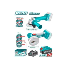 ԱՀՄ մարտկոցային և փոքր կտրող գործիք TOTAL TOSLI2211415 20Վ 76մմ ԱՀՄ մարտկոցային և փոքր կտրող գործիք TOTAL TOSLI2211415 20Վ 76մմ