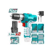 Հարվածային պտուտակադարձիչ մարտկոցային 12Վ 20Նմ (2 մարտկոցով, լիցքավորիչով, 61 աքսեսուար) TOTAL TOSLI23022