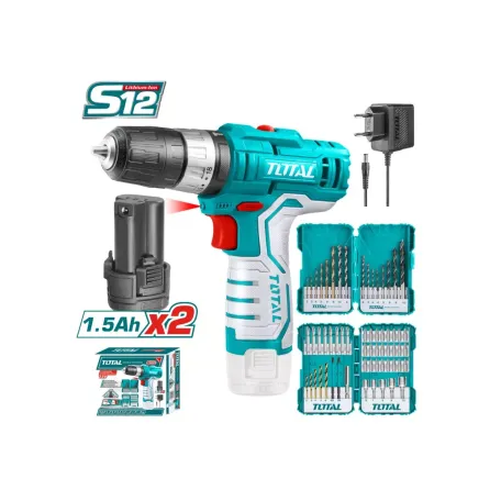 Հարվածային պտուտակադարձիչ մարտկոցային 12Վ 20Նմ (2 մարտկոցով, լիցքավորիչով, 61 աքսեսուար) TOTAL TOSLI23022 Հարվածային պտուտակադարձիչ մարտկոցային 12Վ 20Նմ (2 մարտկոցով, լիցքավորիչով, 61 աքսեսուար) TOTAL TOSLI23022