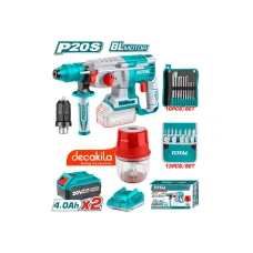 Կոմբո հավաքածու մարտկոցային. հորատիչ 20Վ, մանրացնող սարք TOTAL TOSLI23031