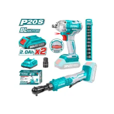 Կոմբո հավաքածու մարտկոցային․ հարվածային մանեկադարձիչ և ճռիկ TOTAL TOSLI23043