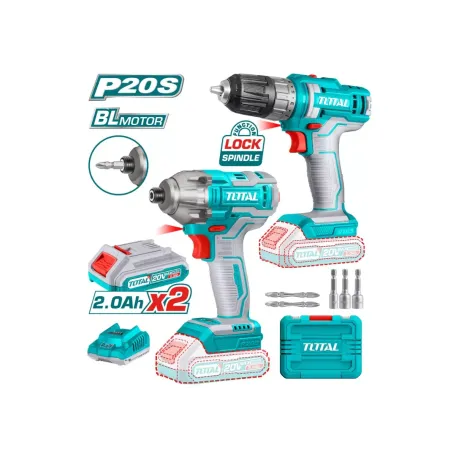 Կոմբո հավաքածու մարտկոցային․ պտուտակադարձիչ (TDLI200528), հարվածային գայկավյորտ (TIRLI2017) TOTAL TOSLI230708