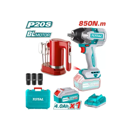 Կոմբո հավաքածու մարտկոցային․ գայկավյորտ (TIWLI20851), հարիչ (TMK006H) TOTAL TOSLI240313