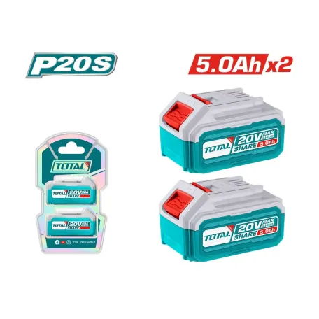 Մարտկոցի հավաքածու 20Վ 5Ա 2 հատ TOTAL TOSLI240464