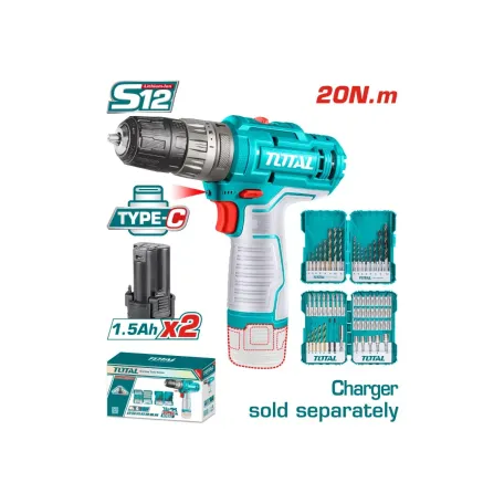 Հարվածային պտուտակադարձիչ մարտկոցային 12Վ 20Նմ (2 մարտկոցով, 61 աքսեսուար) TOTAL TOSLI240467 Հարվածային պտուտակադարձիչ մարտկոցային 12Վ 20Նմ (2 մարտկոցով, 61 աքսեսուար) TOTAL TOSLI240467