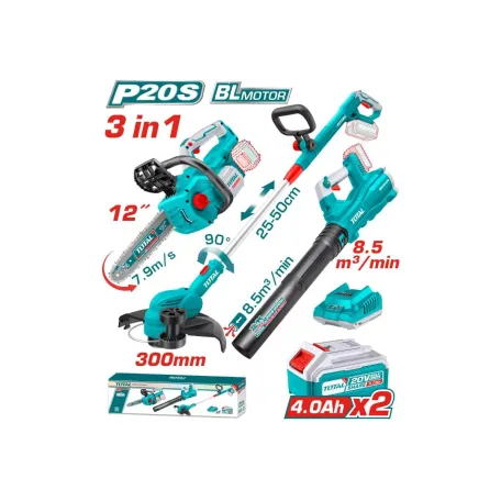 Մարտկոցային գործիքների հավաքածու TOTAL TOSLI241189 (3 կտոր)