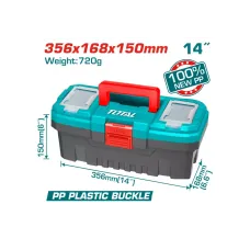 Գործիքների պլաստիկ արկղ 14'' TOTAL TPBX0141