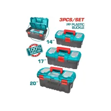 Գործիքների պլաստիկ արկղ 3 կտոր TOTAL TPBXK0031