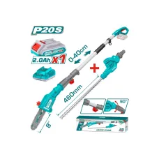 Թուփ էտող և ճյուղ կտրող մարտկոցային գործիք 2-ը 1-ում 20Վ (մարտկոցով, լիցքավորիչով) TOTAL TPTS201681 Թուփ էտող և ճյուղ կտրող մարտկոցային գործիք 2-ը 1-ում 20Վ (մարտկոցով, լիցքավորիչով) TOTAL TPTS201681