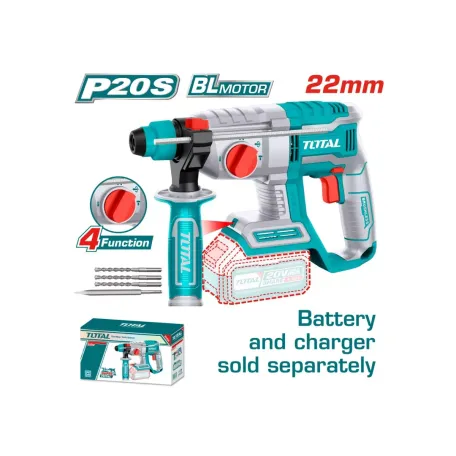 Հորատիչ մարտկոցային TOTAL TRHLI20208 20Վ 2Ջ SDS Plus