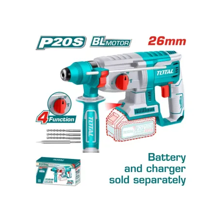 Հորատիչ մարտկոցային TOTAL TRHLI20228 20Վ 2Ջ SDS Plus