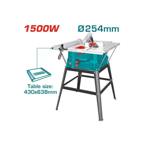 Էլեկտրական սղոց սեղանադիր TOTAL TS5152543 1500Վտ 254մմ Էլեկտրական սղոց սեղանադիր TOTAL TS5152543 1500Վտ 254մմ