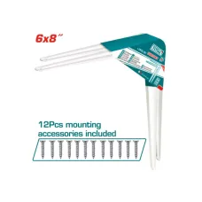 Դարակի նեցուկների հավաքածու 6x8” TOTAL TSB10608