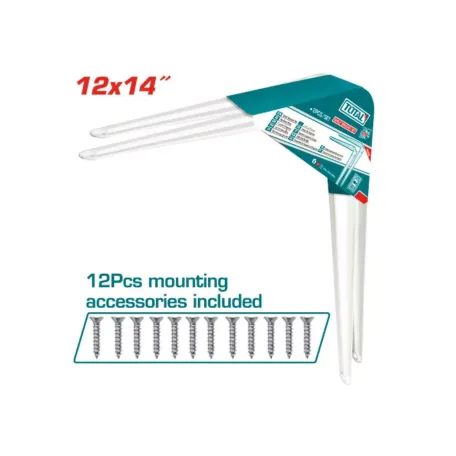 Դարակի նեցուկների հավաքածու 12x14” TOTAL TSB11214