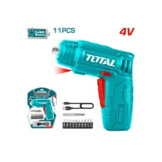 Պտուտակահան մարտկոցային 4Վ 4Նմ (11 աքսեսուարով) TOTAL TSDLI0402