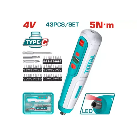 Մարտկոցային պտուտակահան 4Վ 5Նմ TOTAL TSDLI04062