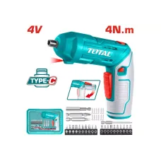 Պտուտակահան մարտկոցային (բիթերով) 4Վ 4Նմ TOTAL TSDLI04425