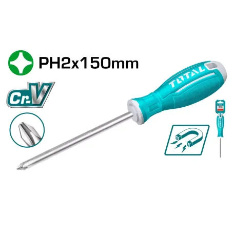 Խաչաձև պտուտակահան PH2x150մմ TOTAL TSDRSPH2150