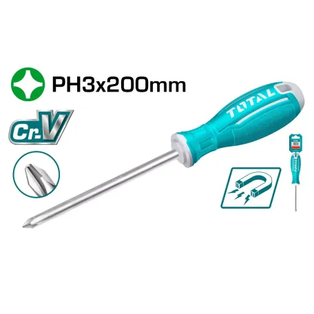 Խաչաձև պտուտակահան PH3x200մմ TOTAL TSDRSPH3200