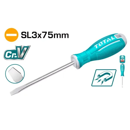 Տափակ պտուտակահան SL3x75մմ TOTAL TSDRSSL3075 Տափակ պտուտակահան SL3x75մմ TOTAL TSDRSSL3075