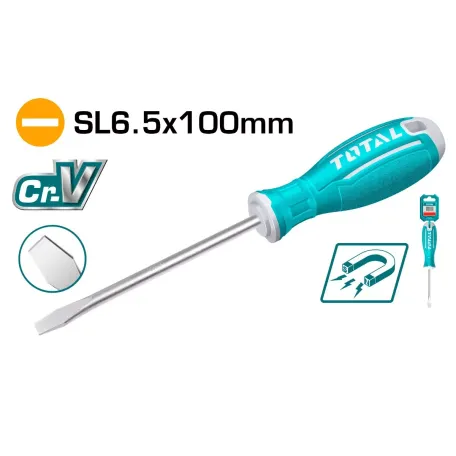 Տափակ պտուտակահան SL6.5x100մմ TOTAL TSDRSSL6100 Տափակ պտուտակահան SL6.5x100մմ TOTAL TSDRSSL6100