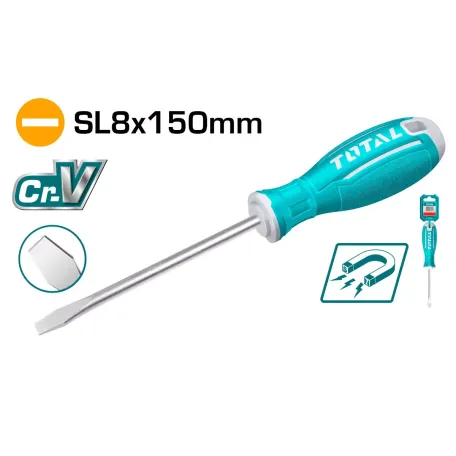 Տափակ պտուտակահան SL8x150մմ TOTAL TSDRSSL8150