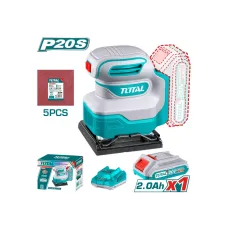 Հղկող մեքենա վիբրացիոն մարտկոցային TOTAL TSHSLI20141 20Վ 110x100մմ