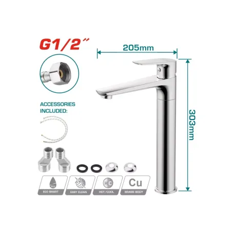 Ծորակ լվացարանի երկար TOTAL TSLBM12702